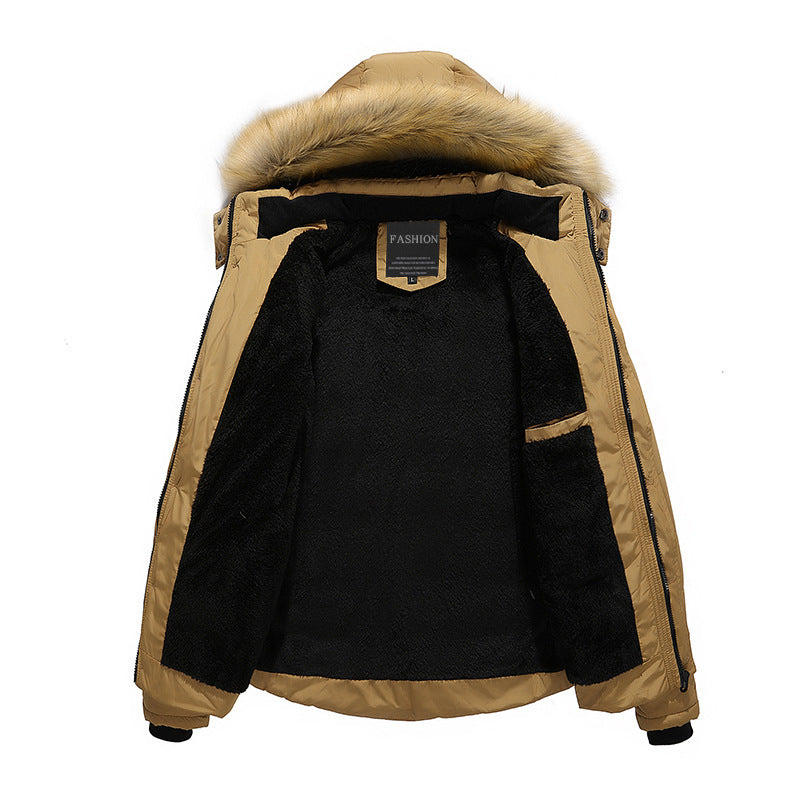 Herren thermisch gesteppter City-Parka mit wattierter Innenschicht und abnehmbarer Kunstfellkapuze Echo Archiv