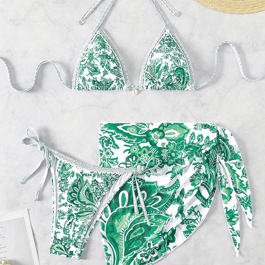 Damen Triangel-Bikini-Set mit voluminösen Rüschen Echo Archiv