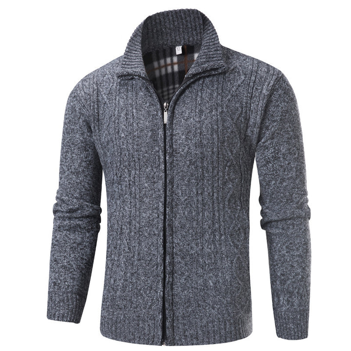 Herren modischer Strickpullover mit Stehkragen Echoarchiv