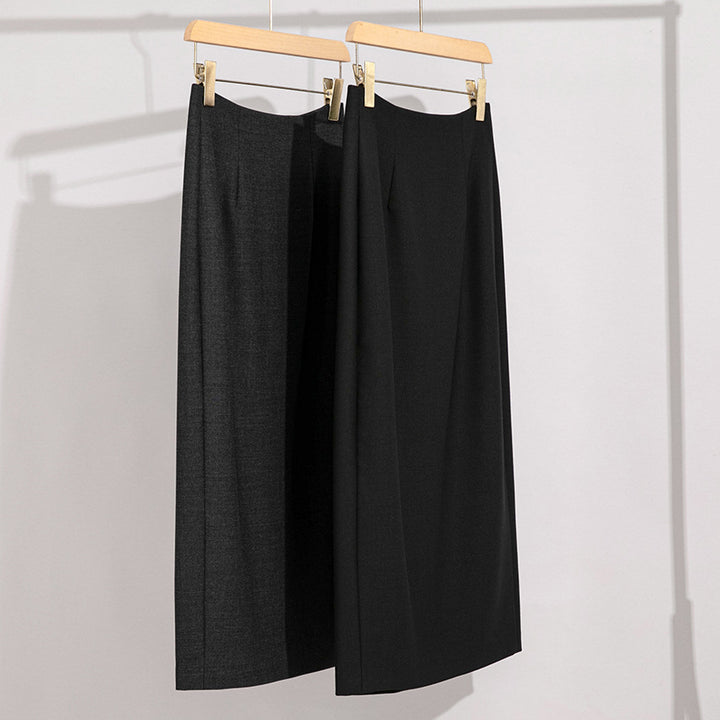 Damen Maxirock aus Feinstrick mit geradem Fall und hoher Taille Echoarchiv