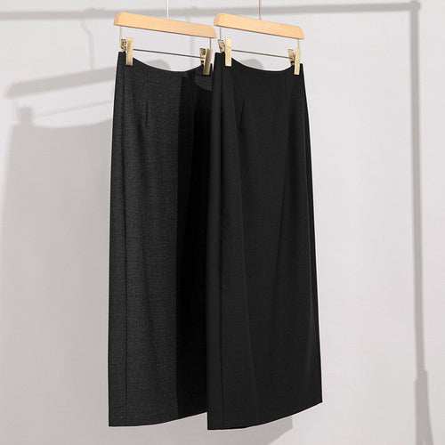 Damen Maxirock aus Feinstrick mit geradem Fall und hoher Taille Echoarchiv
