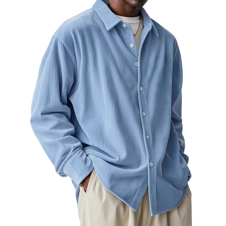 Herren nan oversized Kordhemd mit feiner Rippenstruktur und Relaxed-Fit Echo Archiv