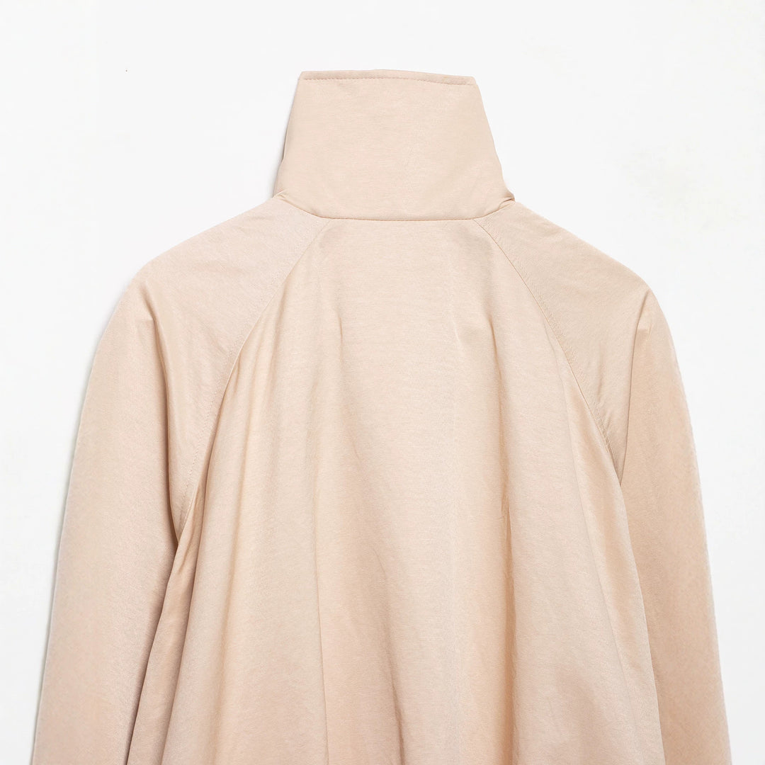 Damen Oversize-Übergangsjacke mit hohem Stehkragen und elastischem Saum Echoarchiv