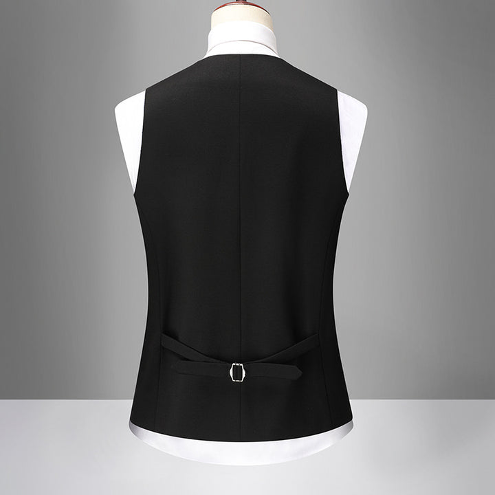 Herren Klassische Slim-Fit Anzugweste mit V-Ausschnitt und Leistentaschen Echo Archiv