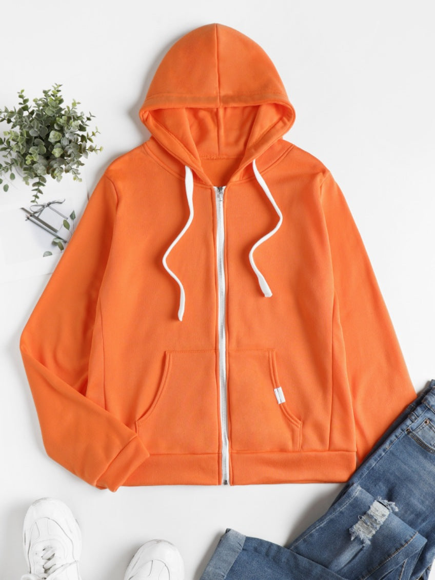 Damen Kapuzenjacke mit Reißverschluss taillierter Sweatshirt-Hoodie aus Baumwollmischung Echo Archiv