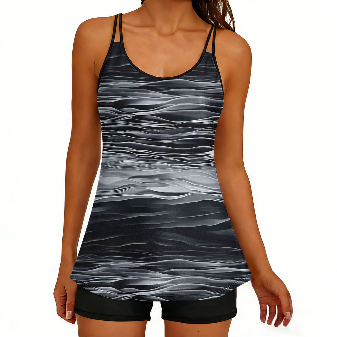 Damen Sportliches Tankini-Oberteil mit elegantem Floral-Design Echo Archiv