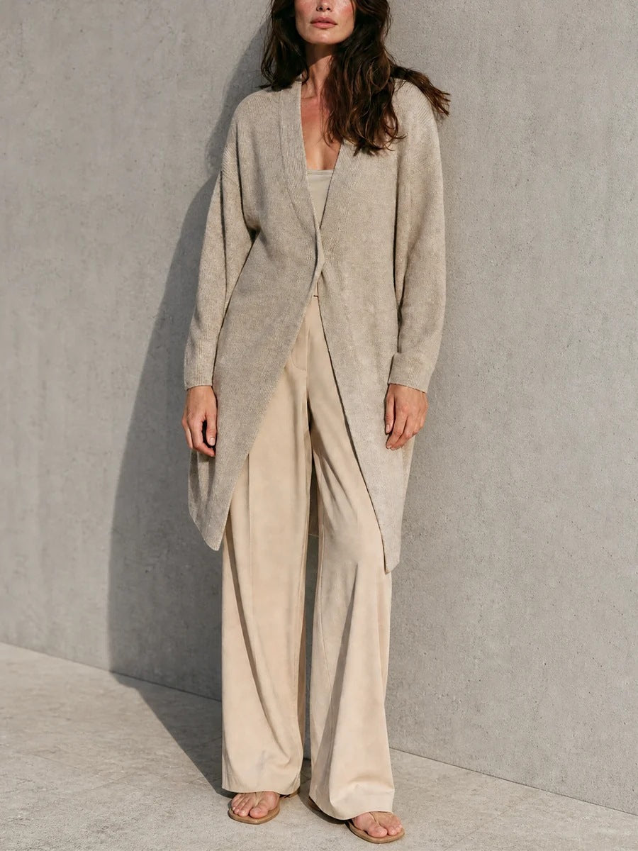 Damen Eleganter Longcardigan aus weichem Strick Echo Archiv