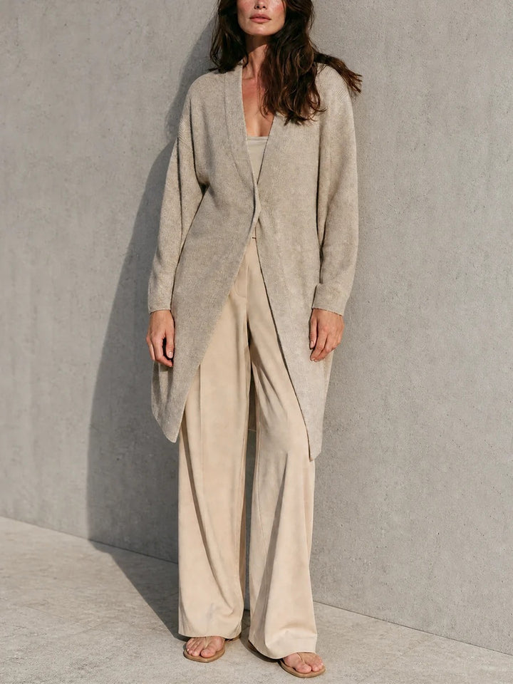 Damen Eleganter Longcardigan aus weichem Strick Echo Archiv