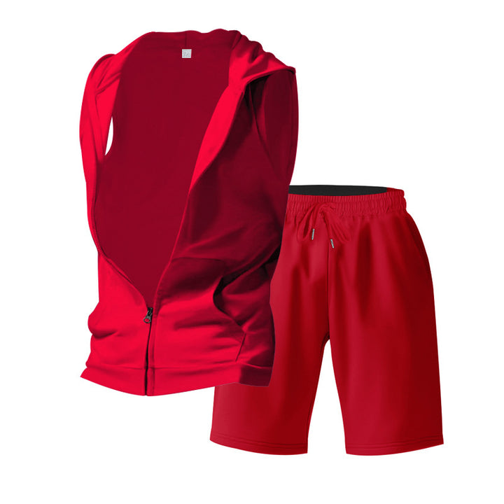 Herren Sportlicher Hoodie und Shorts Set Echoarchiv