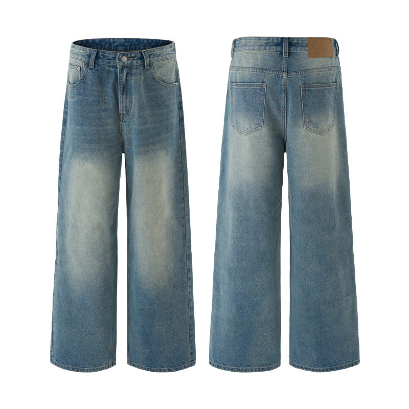Herren Ultraweite Vintage-Denim Baggy-Jeans mit tiefer Schrittkurve und bodenlanger Saumlinie Echo Archiv