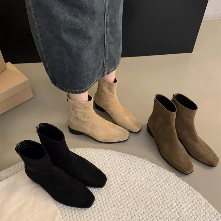 Damen Modische Wildleder Stiefeletten Echo Archiv
