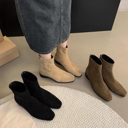 Damen Modische Wildleder Stiefeletten Echo Archiv