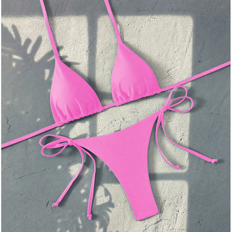 Damen Triangel-Bikini mit verstellbaren Trägern und seitlichen Schleifen Echo Archiv