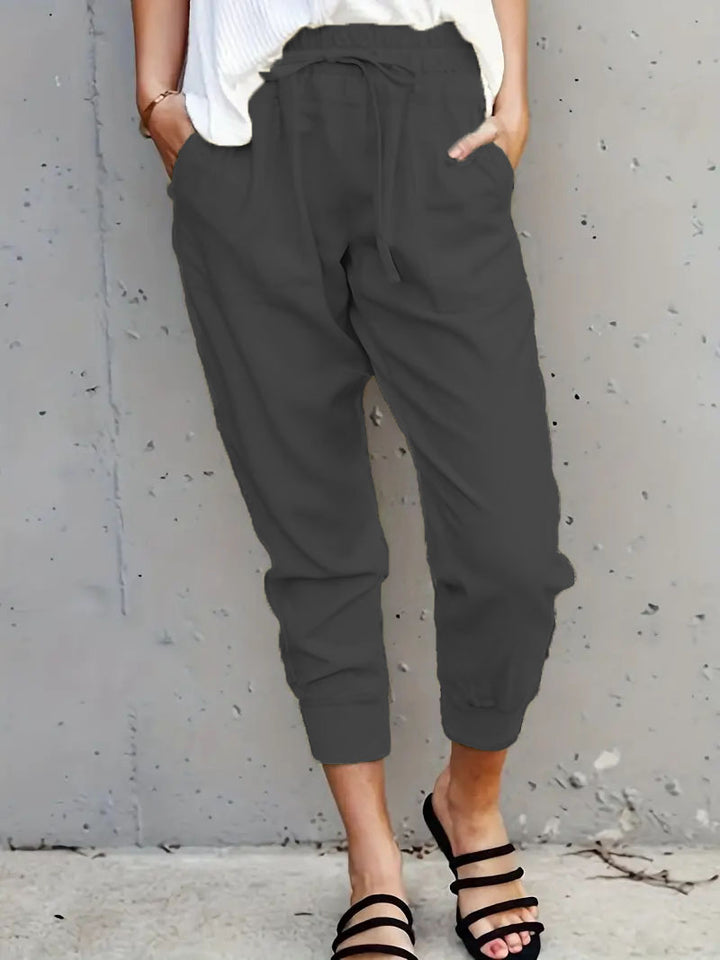 Damen Jogginghose mit elastischem Bund, Tunnelzug und Beinbündchen Echoarchiv