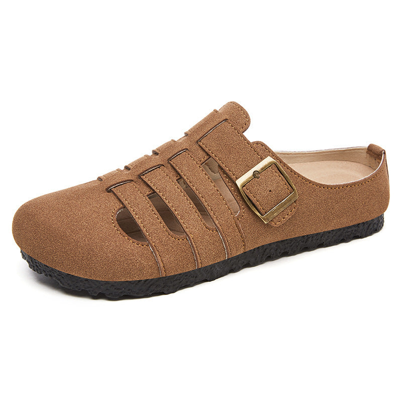 Damen nan geschlossene Sandalen-Halbschuh mit verstellbarer Metallschnalle, atmungsaktiven Cut-Outs und gepolstertem Komfortfußbett Echo Archiv