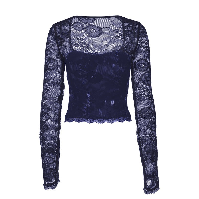 Damen Elegantes Oberteil mit Spitzendetails Echo Archiv
