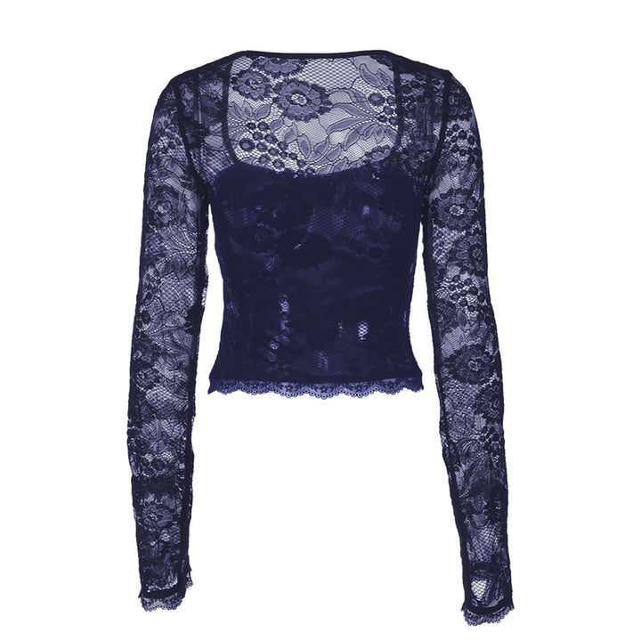 Damen Elegantes Oberteil mit Spitzendetails Echo Archiv