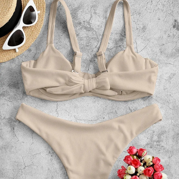 Damen Bügel-Bikini mit feinen Rippendetails Echo Archiv