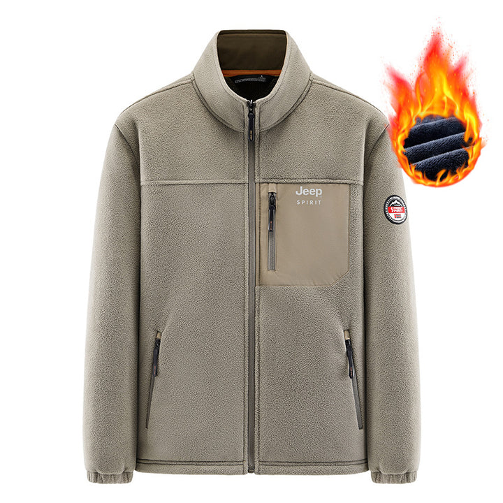 Herren Wärmende Fleecejacke mit hohem Kragen – Taviero