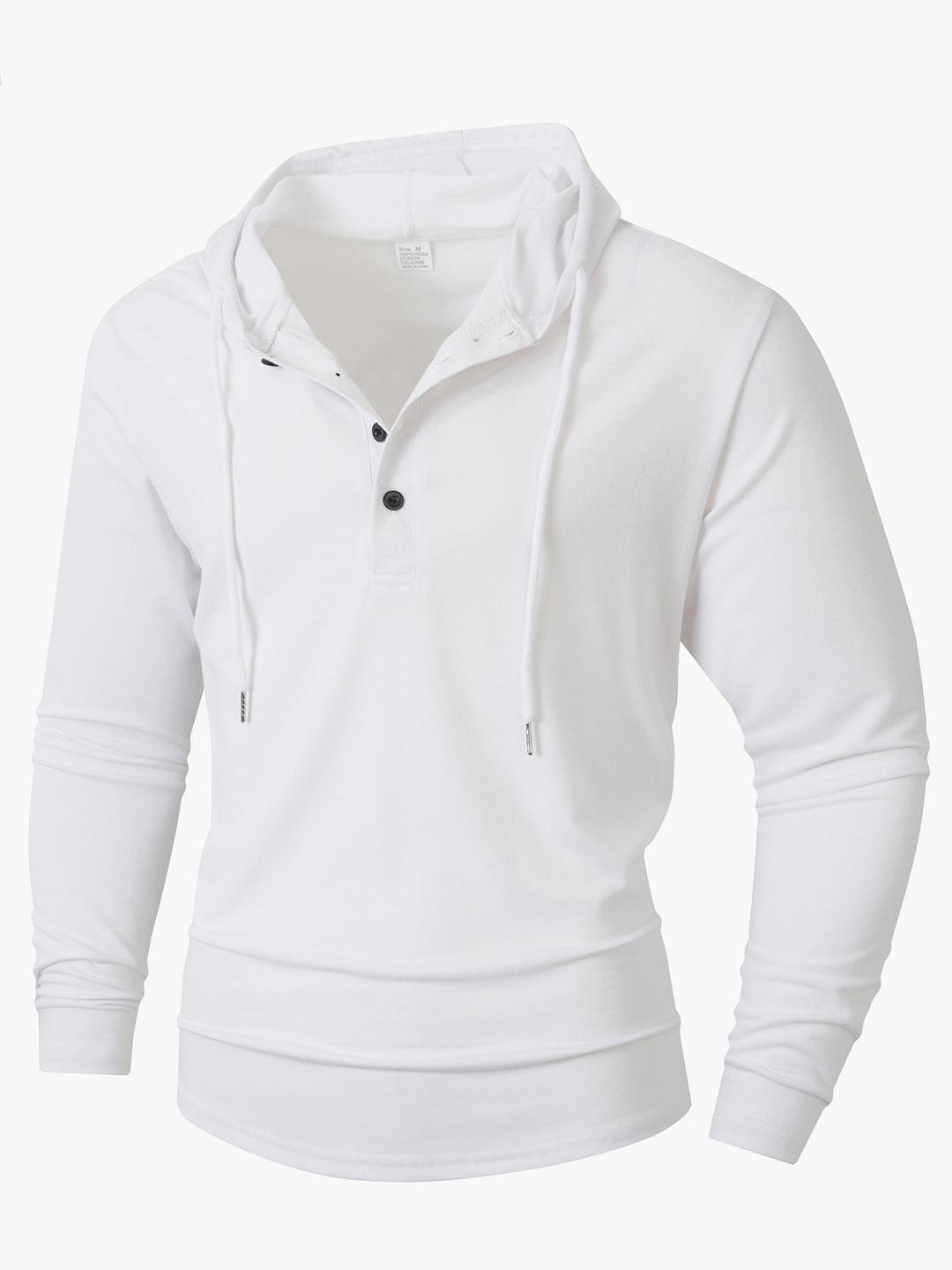 Herren Kapuzenshirt mit modernem Knopfverschluss und atmungsaktivem Stoff Echoarchiv