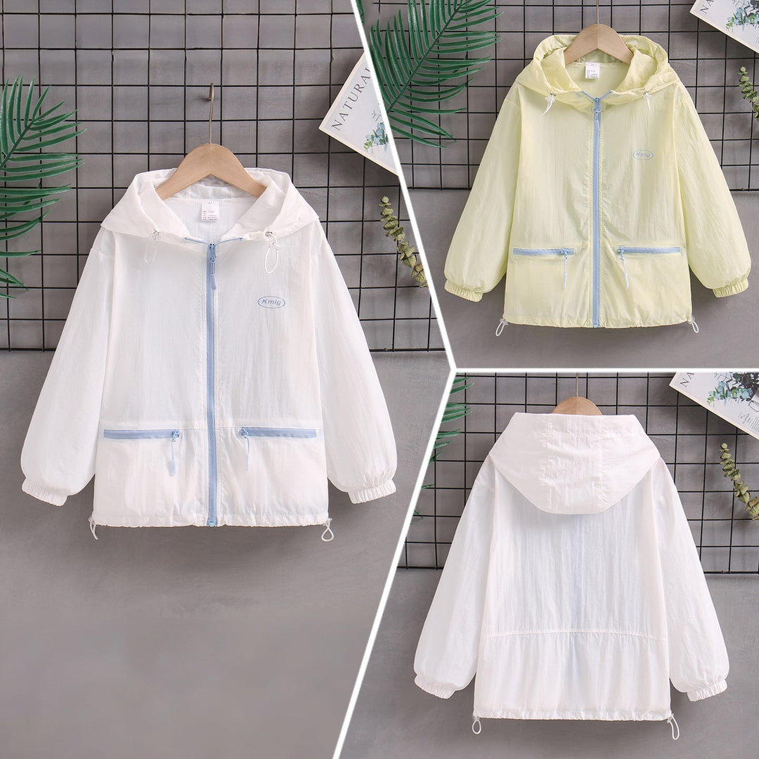 Damen nan ultraleichte Kapuzen-Windjacke mit Reißverschlusstaschen Echo Archiv