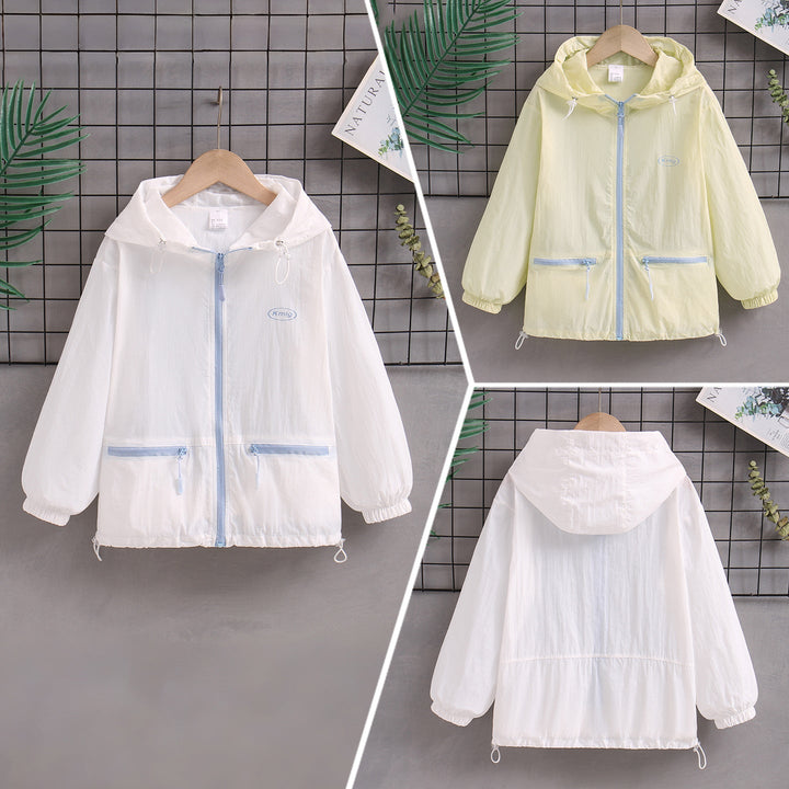 Damen nan ultraleichte Kapuzen-Windjacke mit Reißverschlusstaschen Echo Archiv