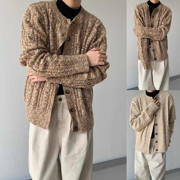 Damen Modische Strickjacke mit Knopfdetails Echoarchiv