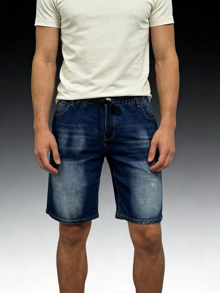 Herren bequeme Denim-Shorts mit elastischem Bund und lässigem Design Echo Archiv