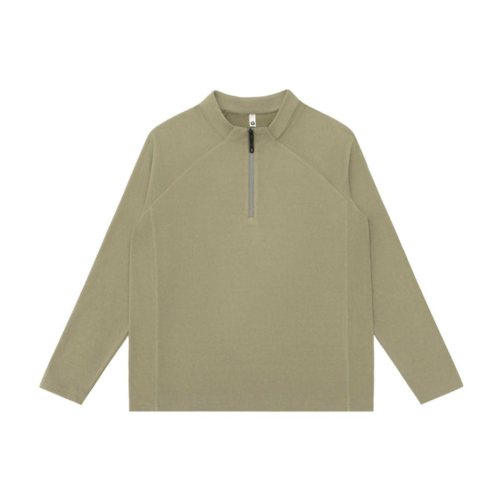 Unisex Halbzip-Sweatshirt mit Troyerkragen und Raglannähten Echoarchiv