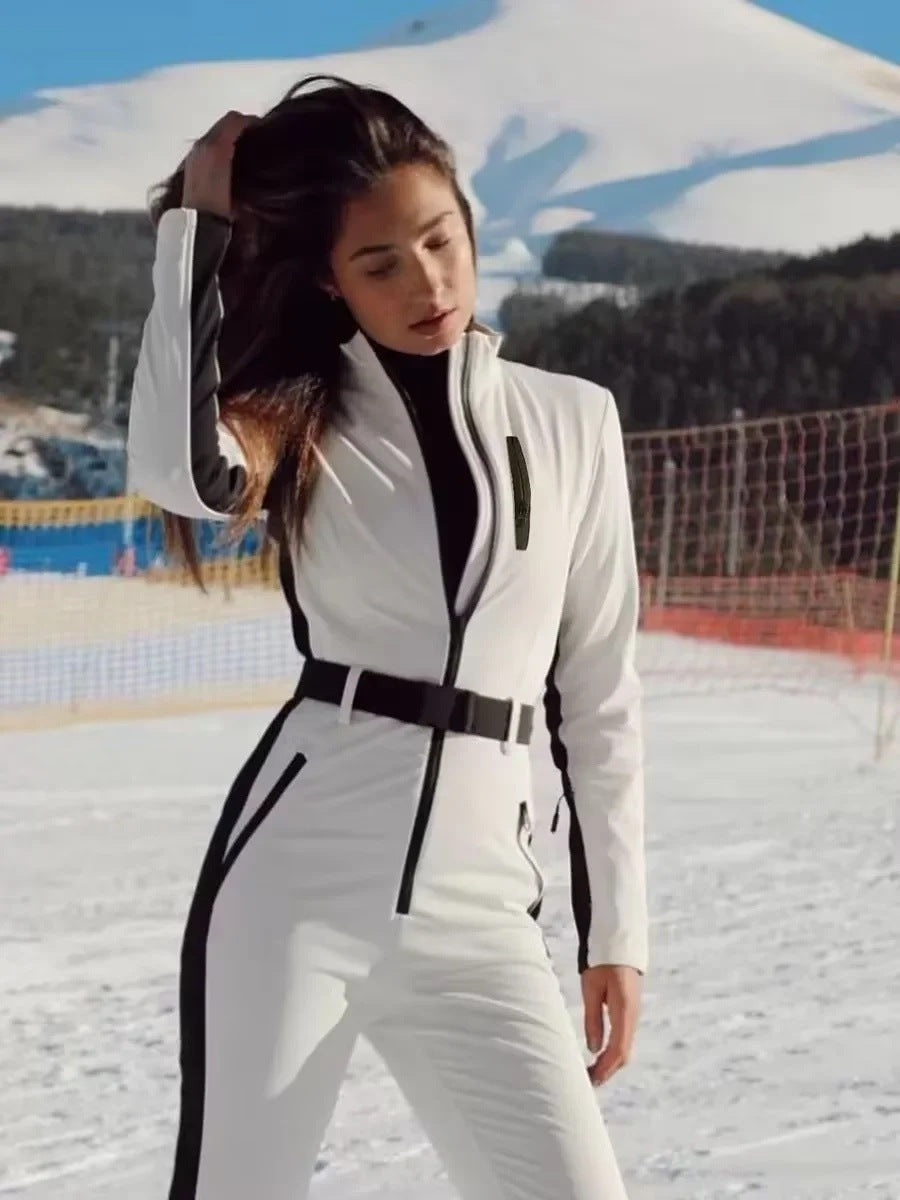 Damen 200+ taillierter Skioverall mit Taillengürtel und winddichter Funktionsmembran Echo Archiv