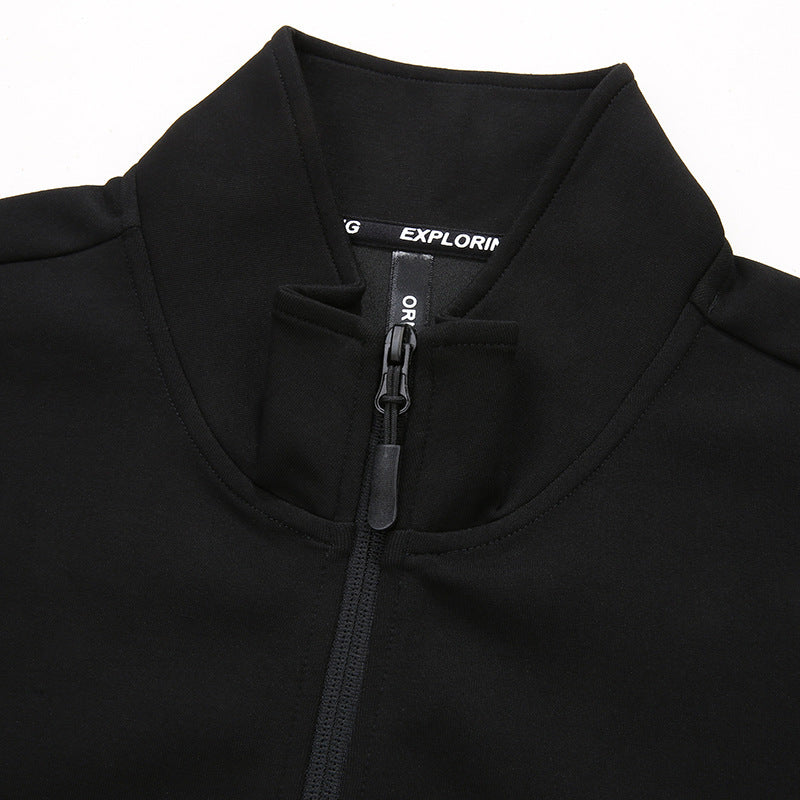 Herren Softshell-Trainingsjacke mit Stehkragen und durchgehendem Reißverschluss Echoarchiv