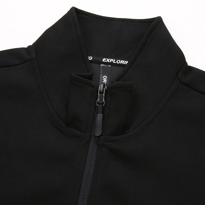 Herren Softshell-Trainingsjacke mit Stehkragen und durchgehendem Reißverschluss Echoarchiv