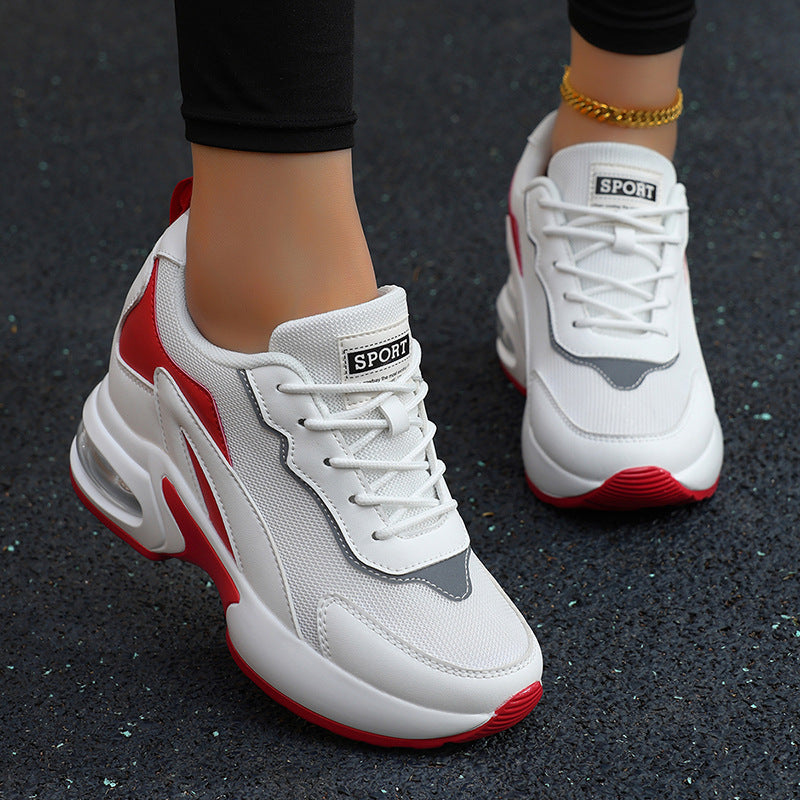 Damen nan luftgepolsterte Plateau-Sneaker mit sichtbarer Fersenluftkapsel und atmungsaktivem Mesh Echo Archiv