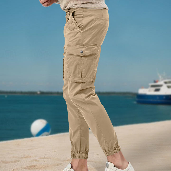 Herren Cargo-Hose mit  elastischem Bund und praktischen Taschen Echoarchiv