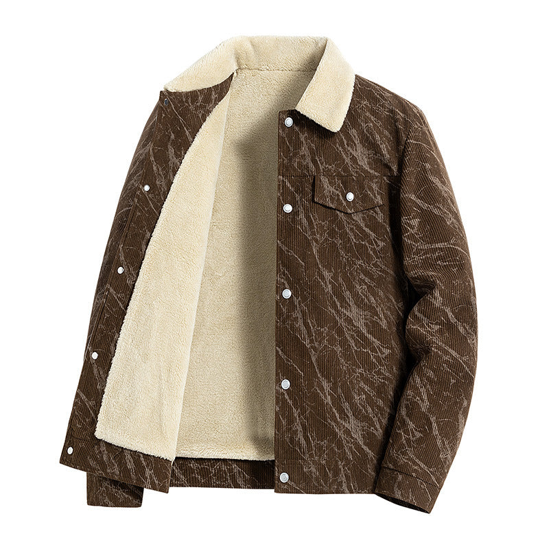 Herren Gemusterte Cordjacke Echo Archiv