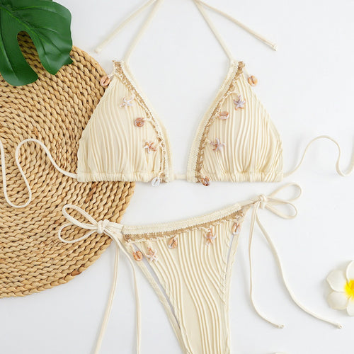 Damen Triangel-Bikini mit Raffinierten Schmuckdetails Echo Archiv
