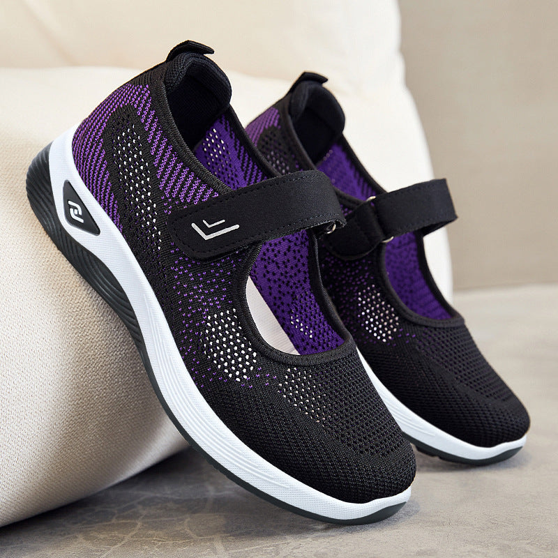 Damen Sportliche Sneakers mit Klettverschluss und atmungsaktiver Netzstruktur Echo Archiv