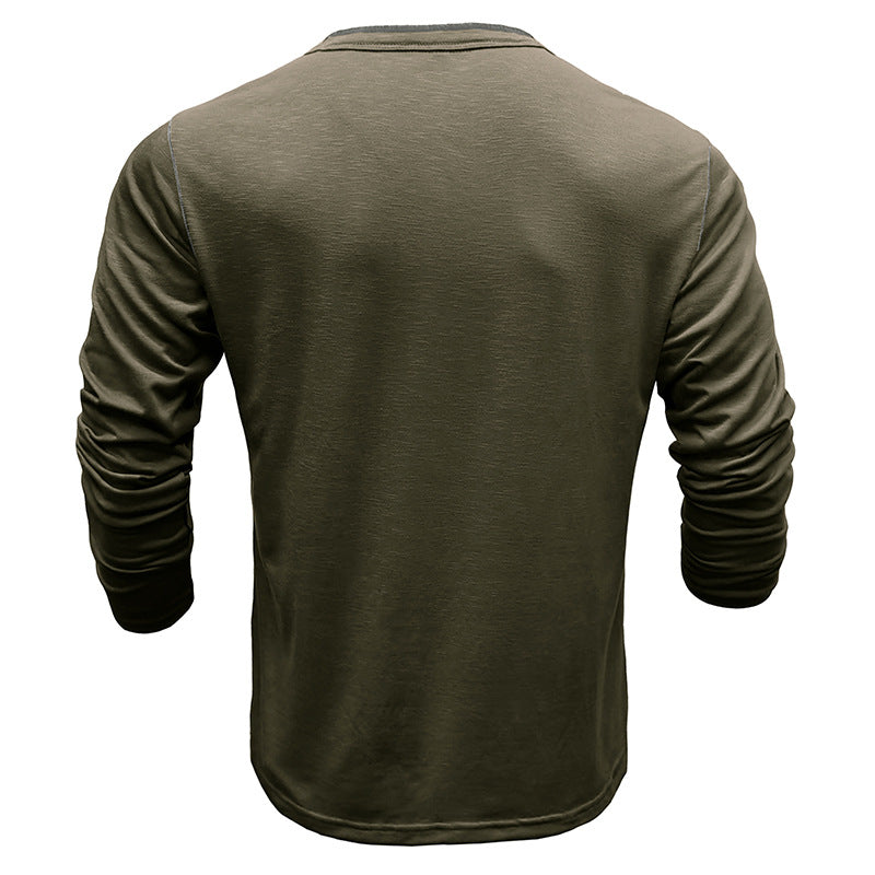 Herren Langarmshirt mit Knopfleiste Echoarchiv