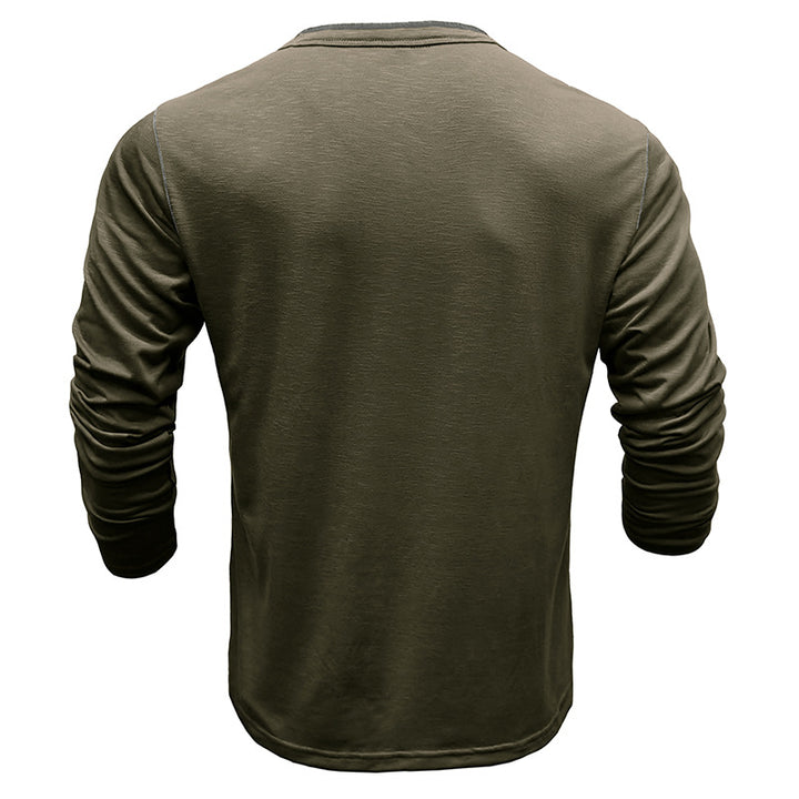 Herren Langarmshirt mit Knopfleiste Echoarchiv