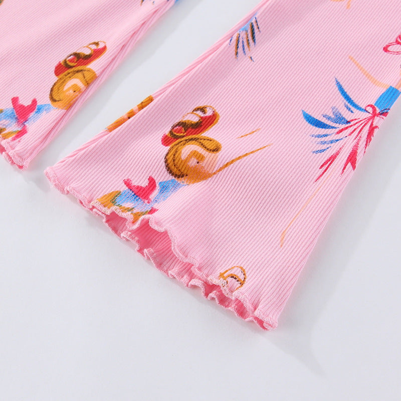 Mädchen Leggings mit buntem Ballerina-Design Echo Archiv
