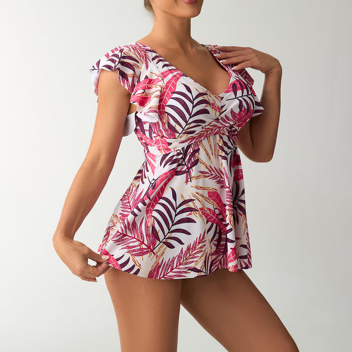 Damen Schwimmkleid mit Rüschendetails Echo Archiv