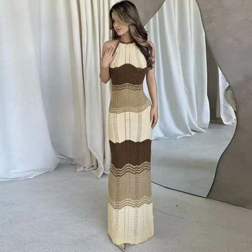 Damen figurbetontes Häkelkleid mit modernem Muster Echo Archiv
