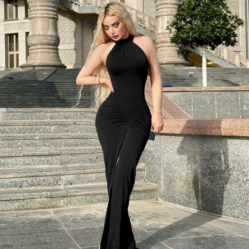 Damen Figurbetontes Maxikleid mit eleganter Drapierung Echo Archiv
