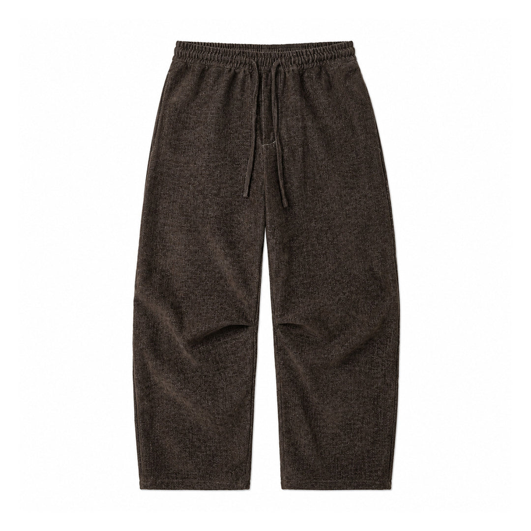 Damen Weite Relaxed-Hose aus Denim‑Optik mit elastischem Bund und Kordel Echoarchiv