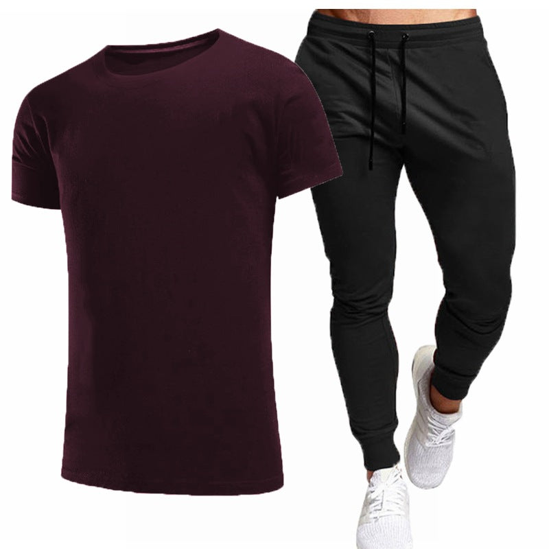 Herren Freizeit T-Shirt und Jogginghose Set Echoarchiv