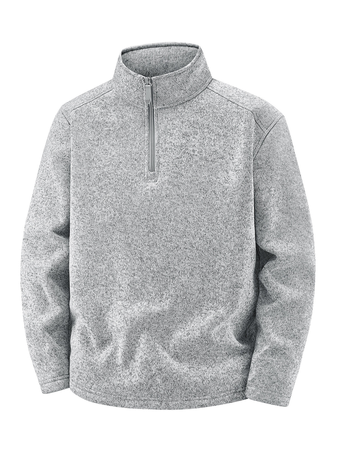 Herren Thermischer Strick-Fleecepullover mit halbem Reißverschluss und Stehkragen Echo Archiv