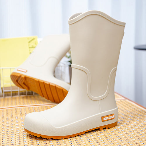 Damen Mittelhohe wasserdichte Gummistiefel mit griffiger Profillaufsohle Echoarhiv