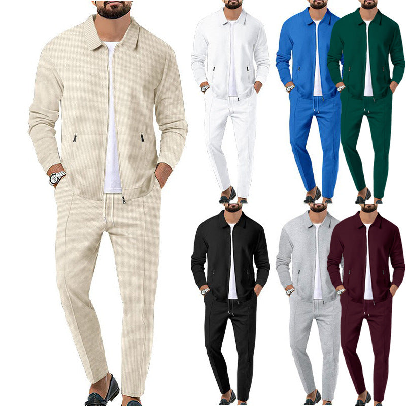 Herren sportliches Komplettset mit eleganter Oberjacke – Marzano