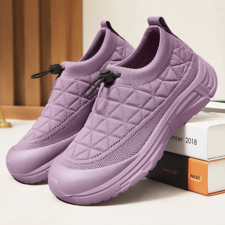 Damen nan gesteppter Slip-On Winterhalbschuh mit Quick-Lock Kordelzug, elastischem Schaft und rutschfester Profillaufsohle Echo Archiv