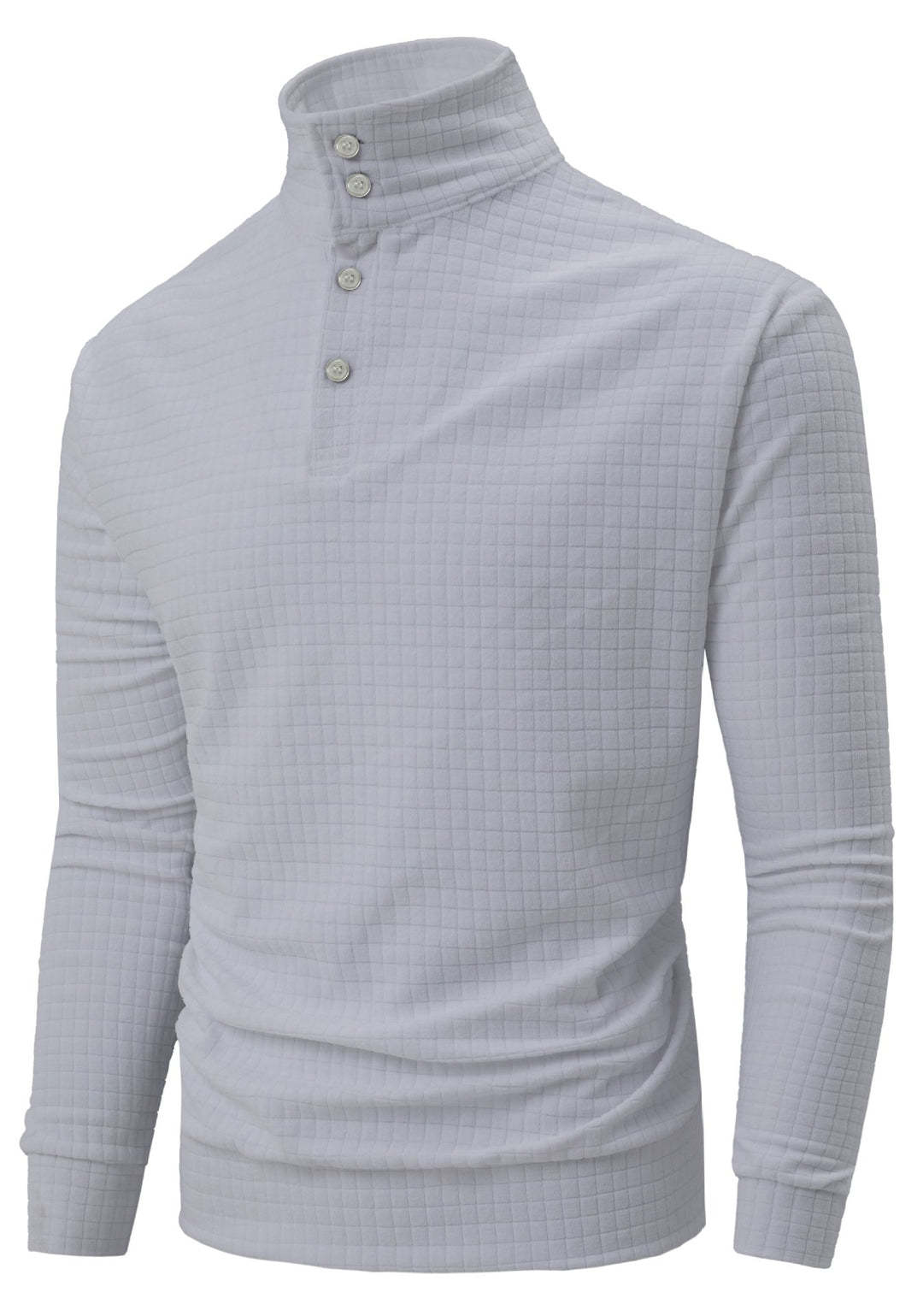 Herren Langarm Poloshirt mit strukturierter Oberfläche Echoarchiv